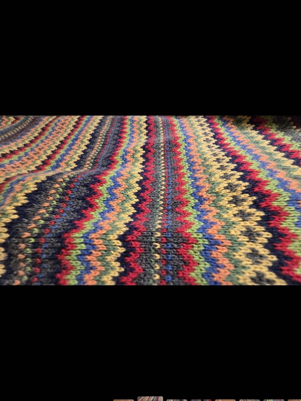 Vintage Susan Bristol M Multicolor 100% Cotton Fair Isle Knit Cardigan UK - Picture 6 of 9